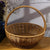 Damen handgearbeiteter Rattan Korb mit Henkel Brehn