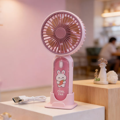 Damen tragbarer Handventilator mit niedlichem Kaninchen-Design Brehn