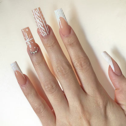 Urlaubs-themed dekorative Press-On Nagel Set Brehn