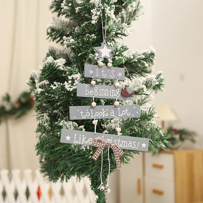 Dekoratives Holzschild mit Weihnachtsgruß Brehn