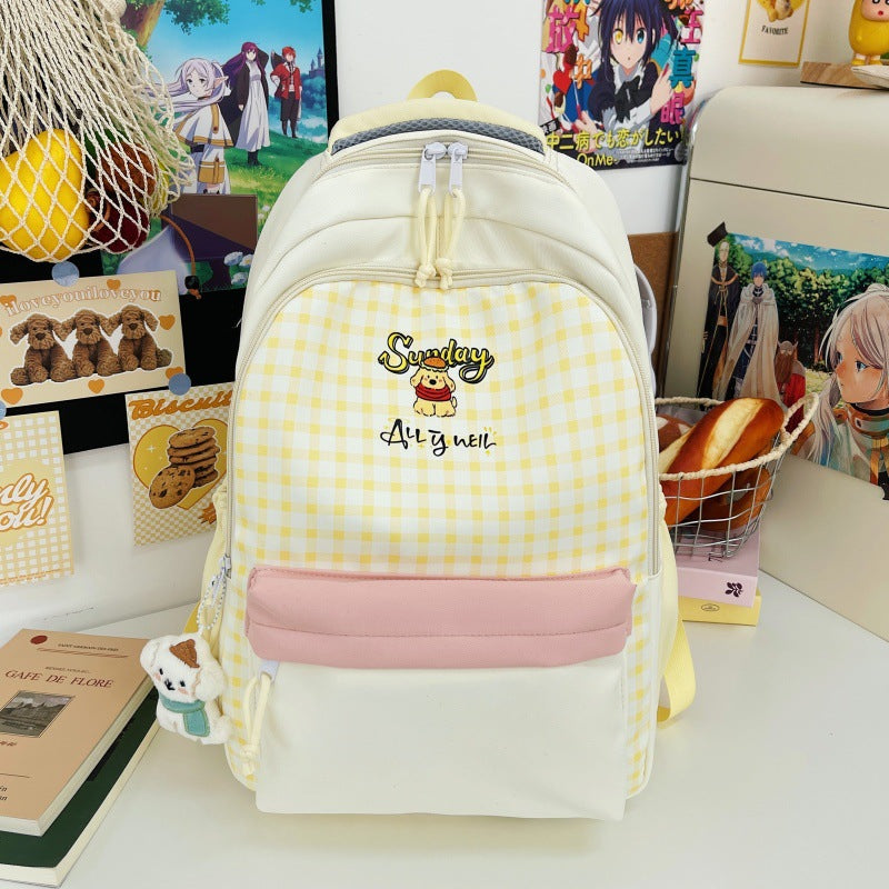Gepunktetes gemustertes Mehrfachfach-Schul-Rucksack