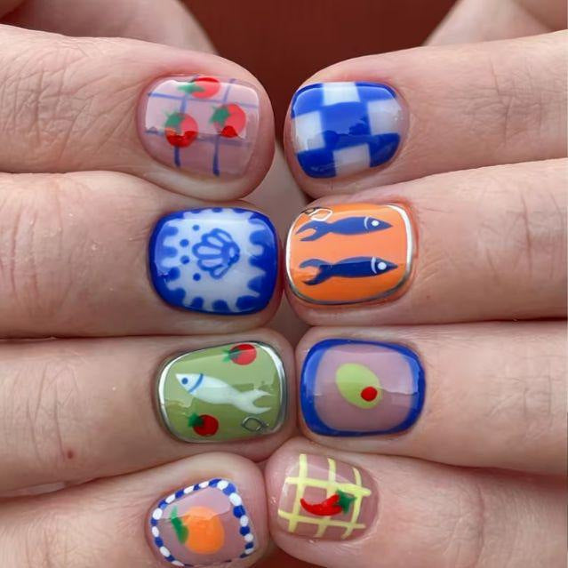 Verspielt Künstlerisches Nageldesign Brehn