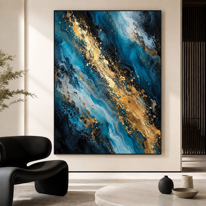 Abstraktes Küstenlandschaft Leinwand Kunstwerk