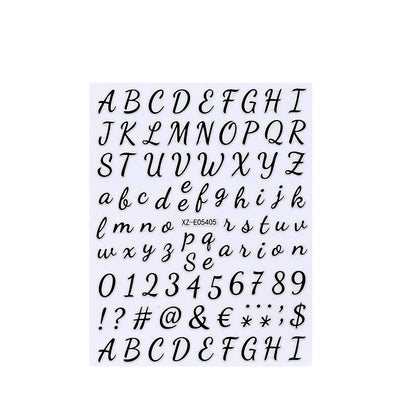 Dekorative Nagelkunst Buchstaben Aufkleber