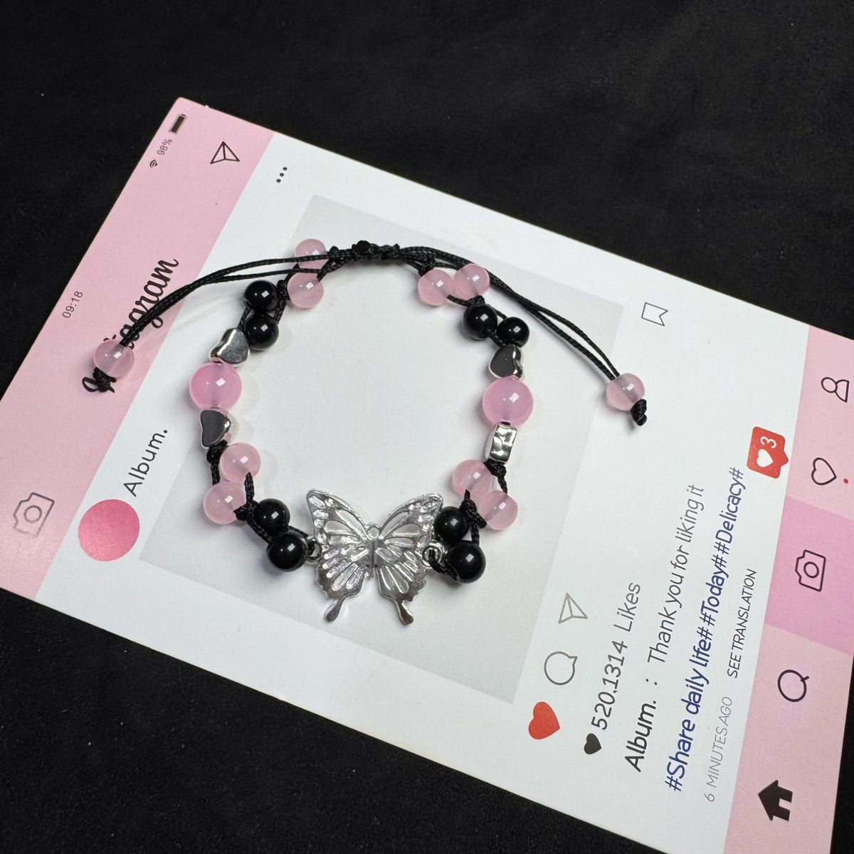 Schmetterlings Charm Verstellbares Armband Brehn