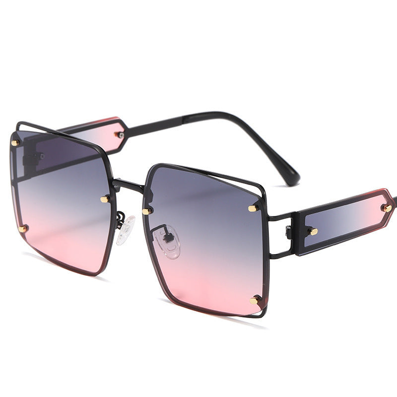 Damen elegante oversized Sonnenbrille mit markantem geometrischen Design Brehn