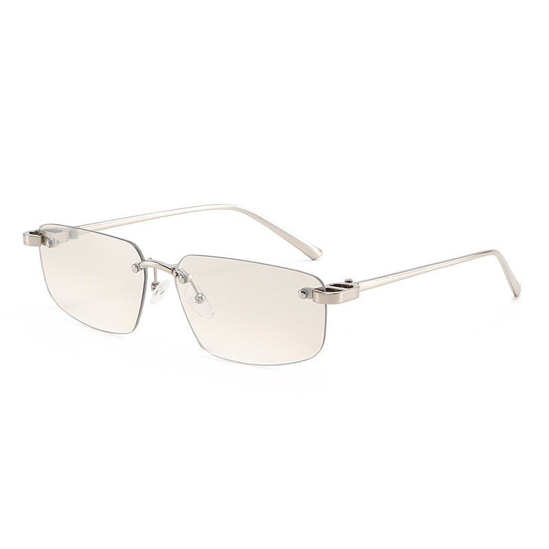 Damen modische rechteckige Sonnenbrille mit minimalistischem Rahmen Brehn