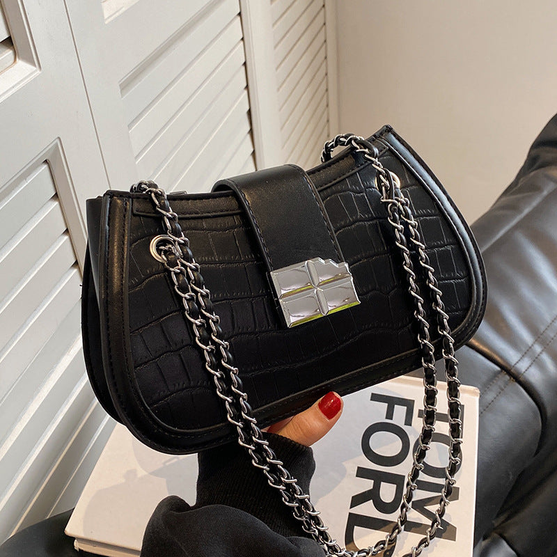 Krokodil-Prägung Abend-Handtasche Brehn