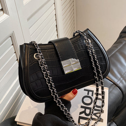 Krokodil-Prägung Abend-Handtasche Brehn