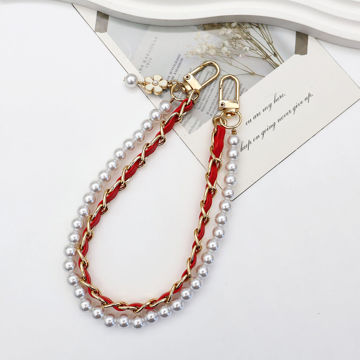 Stilvolle mit Perlen verzierte Brillenband Brehn