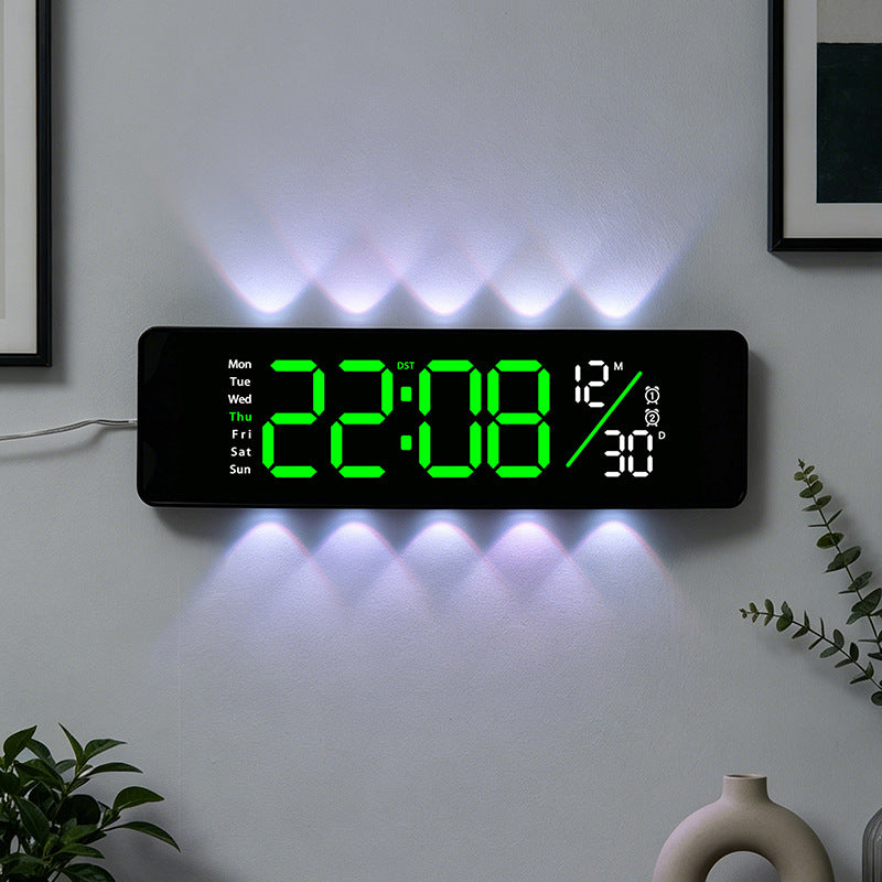 Digitaler Displaywecker mit Wochentagsanzeige und Temperatur Brehn