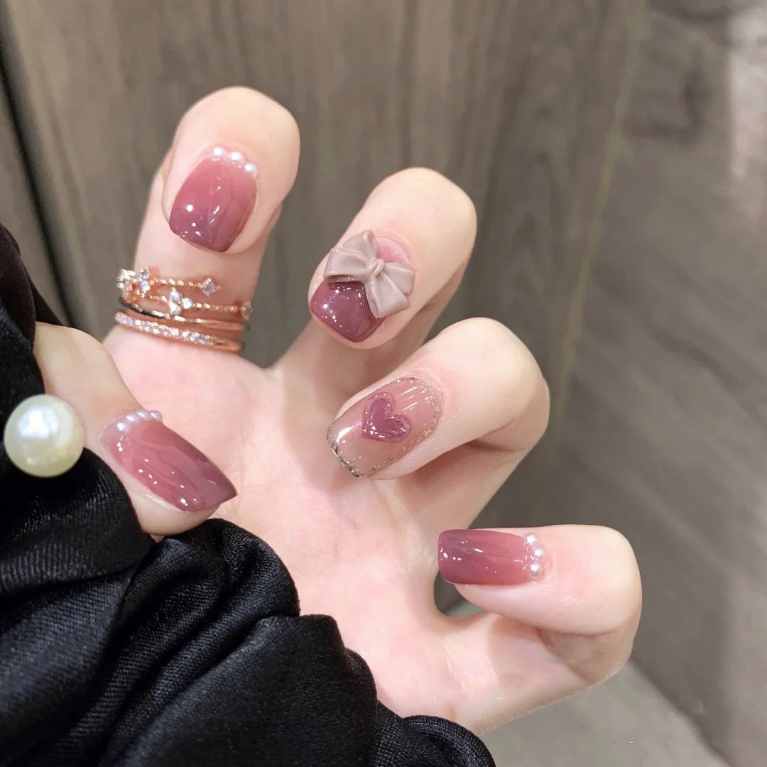 Künstliche Nagelspitzen mit Schleifen-Design Brehn