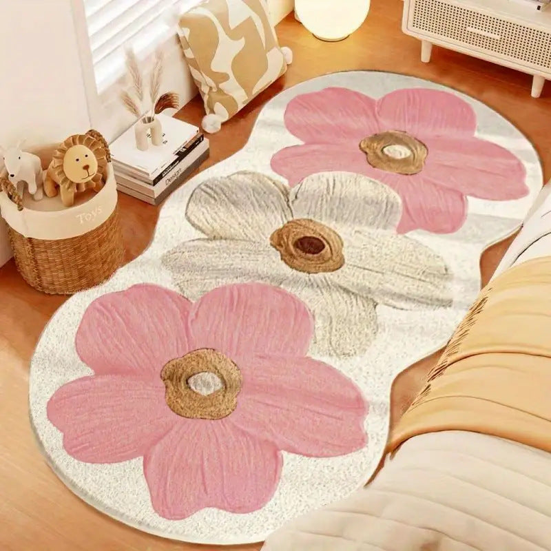 Blumenförmiger Teppich