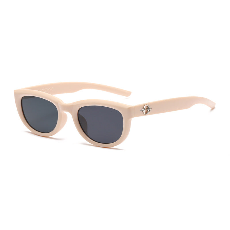 Damen elegante Kunststoffsonnenbrille im zeitgenössischen Design Brehn