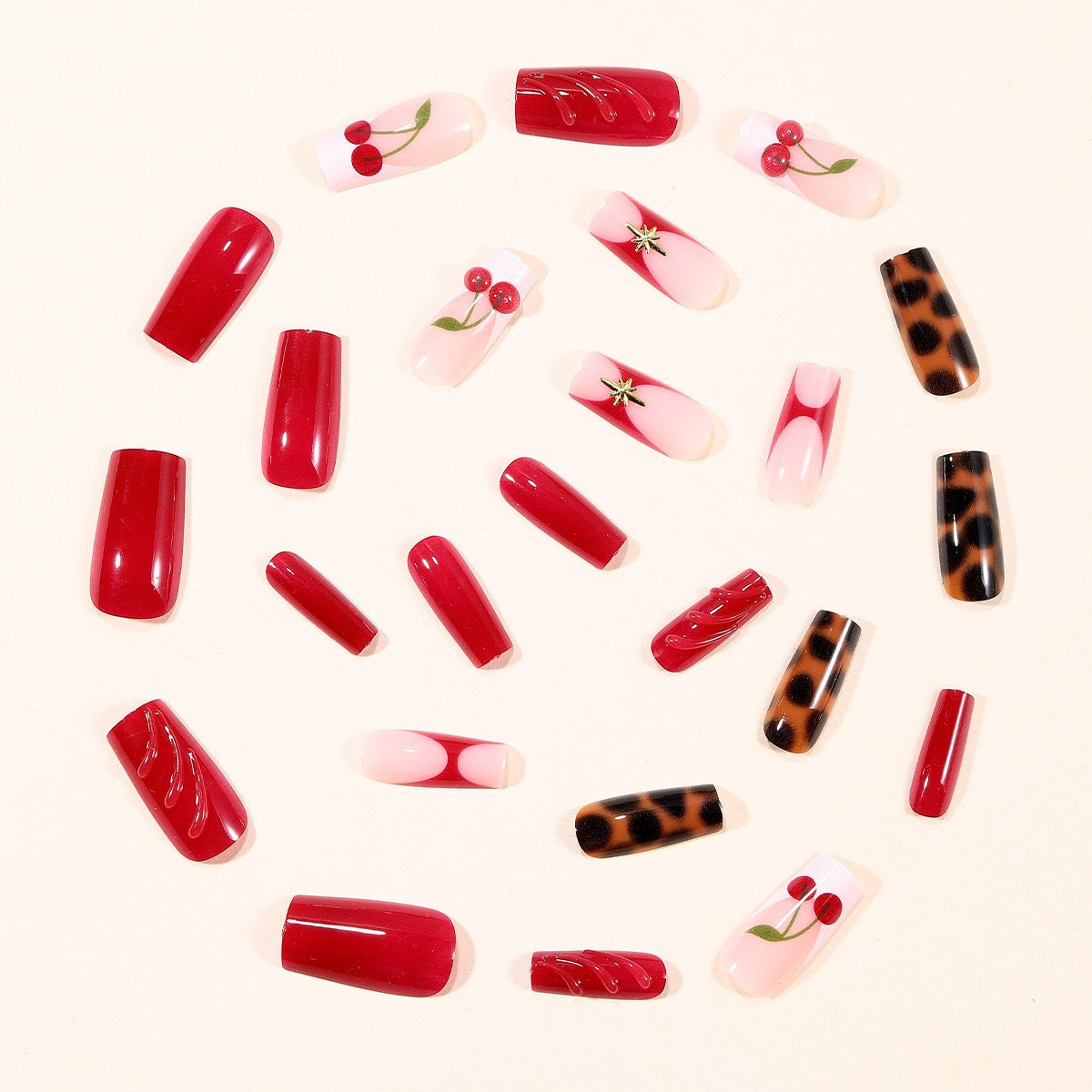 Künstlerisches Kirschblüten Nagelkunst Set Brehn