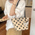 Polka Dot Canvas Schultertasche Brehn