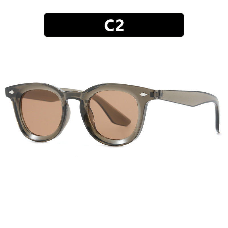 Damen modische Cat-Eye Sonnenbrille mit transparentem Rahmen Brehn