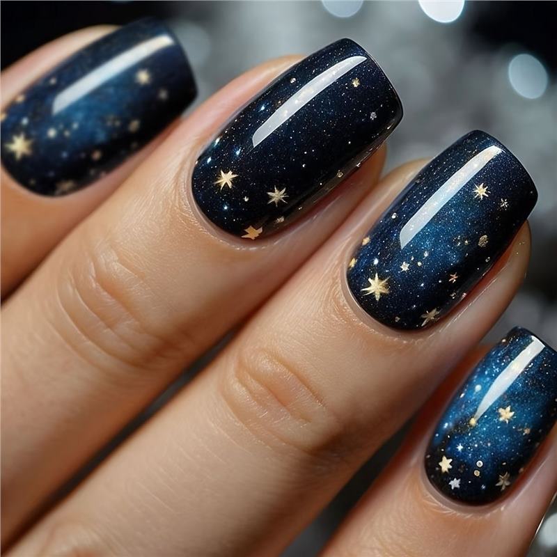 Celestial Starry Night Press-On Nail Set Brehn