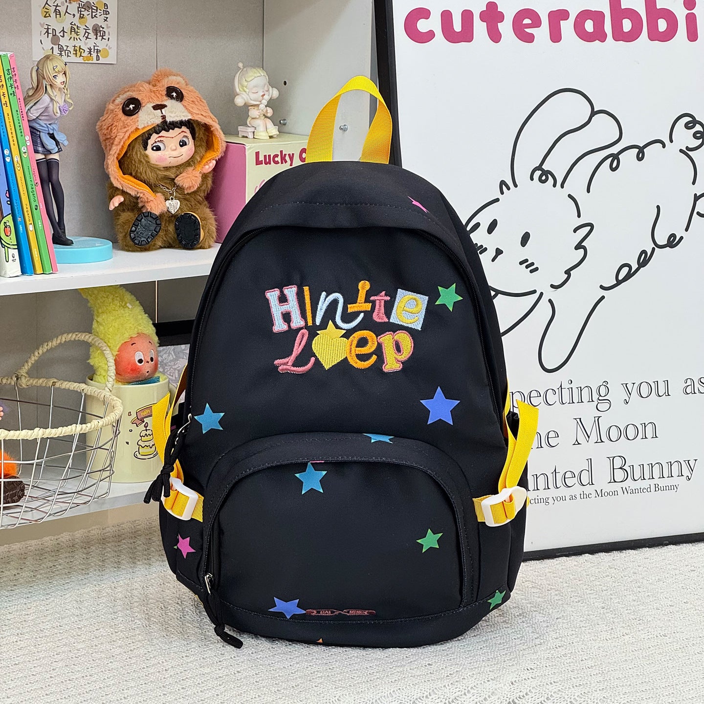 Spaß Bestickter Sternmuster Rucksack