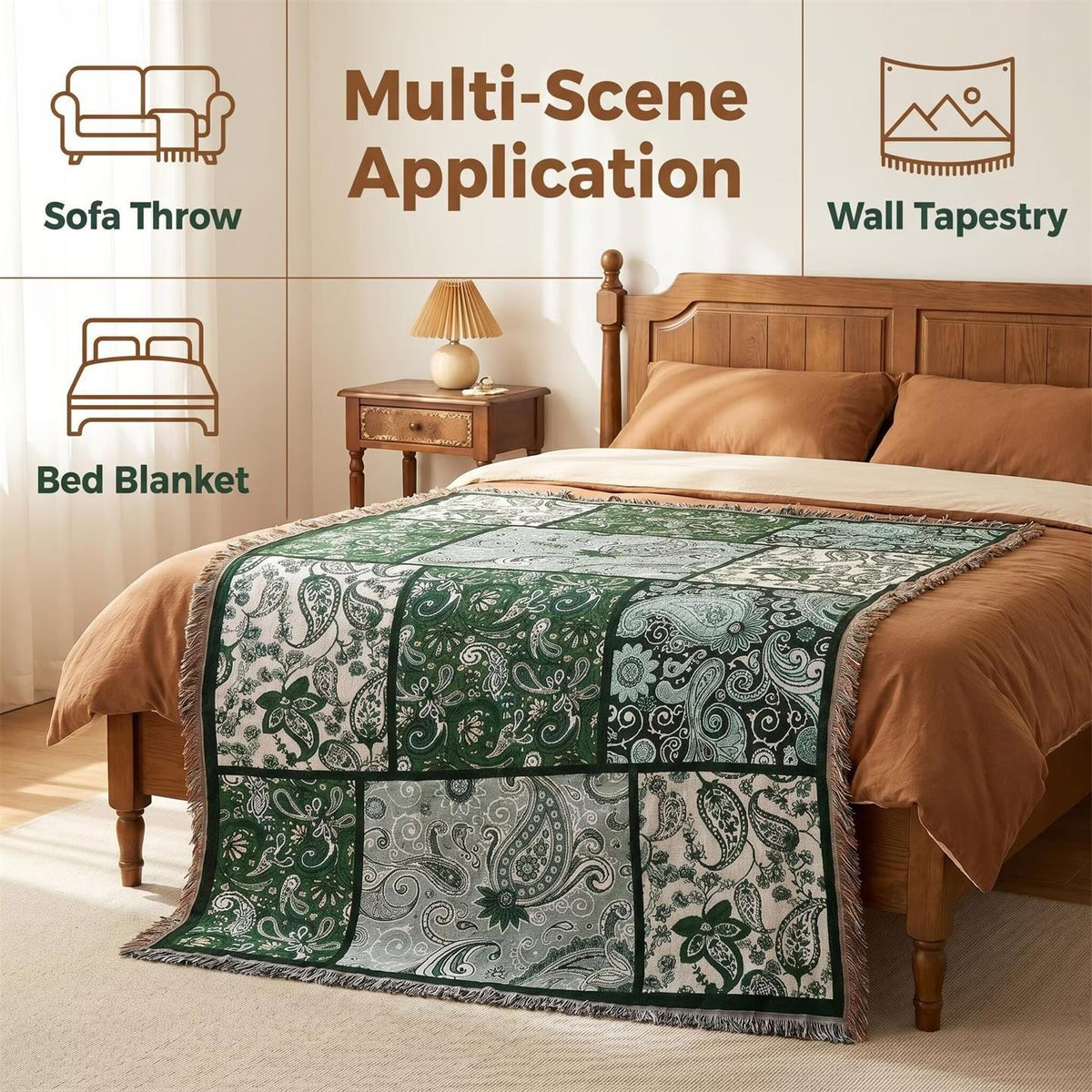 Dekorative Patchwork-Wurfdecke