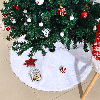 Stilvolle Weihnachtsbaum-Decke aus Plüsch Brehn