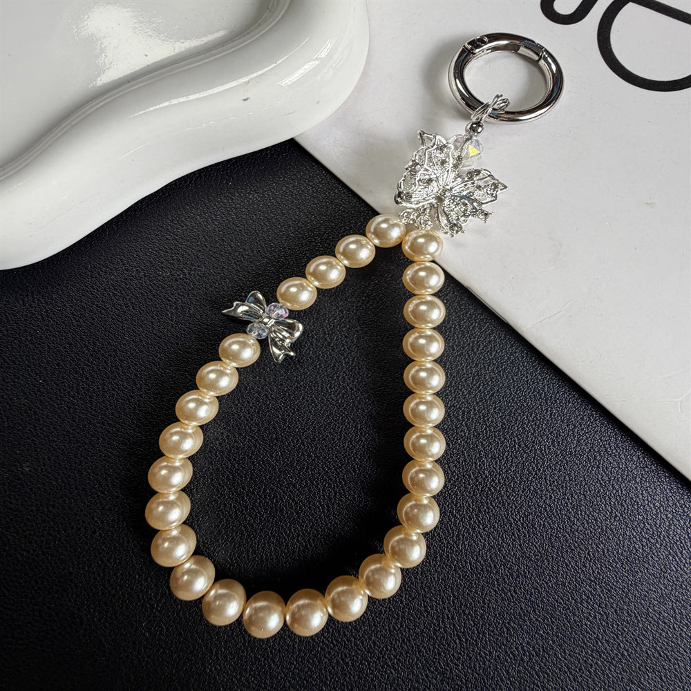 Eleganter Perlen-Schlüsselanhänger Halter Brehn