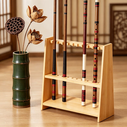 Multi-Slot Freistehender Massivholz Billardqueue Rack Organizer
