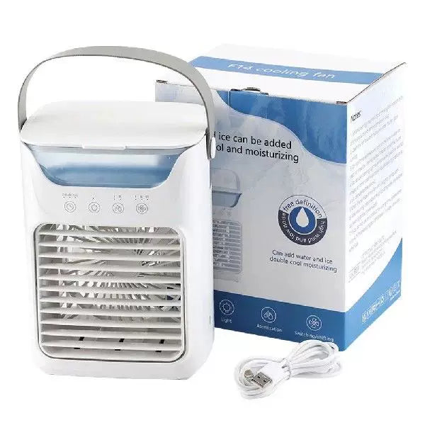 Unisex Einheitsgröße kompakte tragbare evaporative Mikro-Luftkühler mit herausnehmbaren Eisbehälter mehr Geschwindigkeiten flüsterleiser Ventilator und verstellbaren Richtungsjalousien Brehn