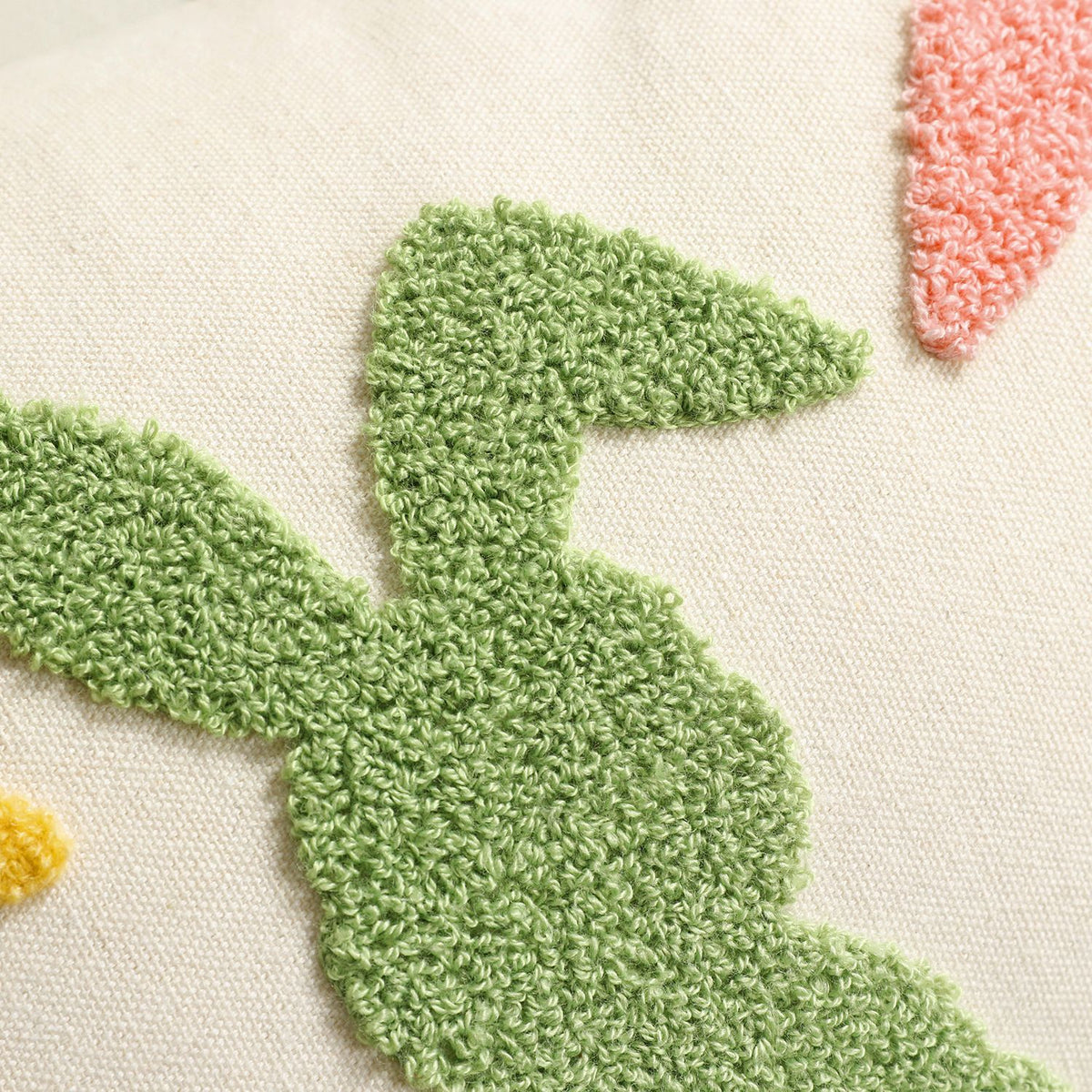 Geplüschtes Bunny Applikation Nackenstützkissenbezug mit Pom-Pom Schwanz