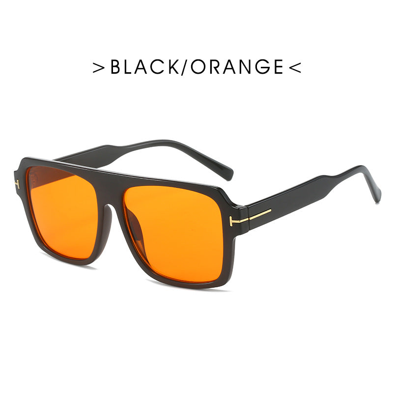 Damen quadratische Sonnenbrille mit modischem, transparentem Rahmen Brehn