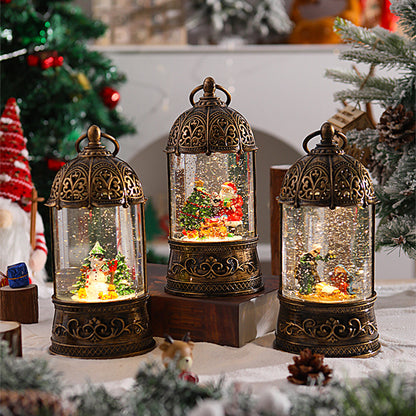 Elegante Weihnachtslaterne mit Schneekugel Brehn