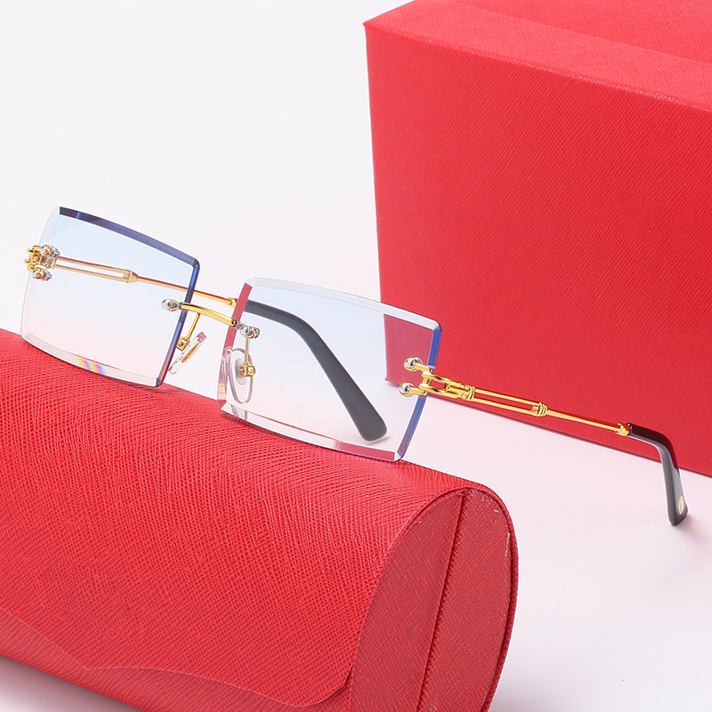 Damen stilvolle quadratische Sonnenbrille mit luxuriösen Metallakzenten Brehn