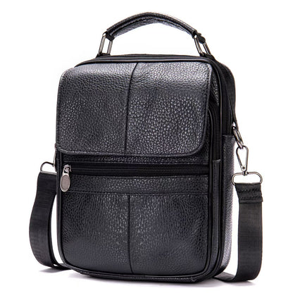 Texturierte Leder-Crossbody-Aktentasche