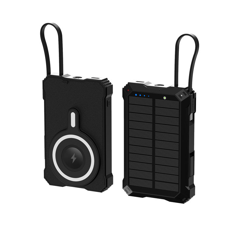 Solar Powerbank mit Kabelloser Ladefunktion Brehn