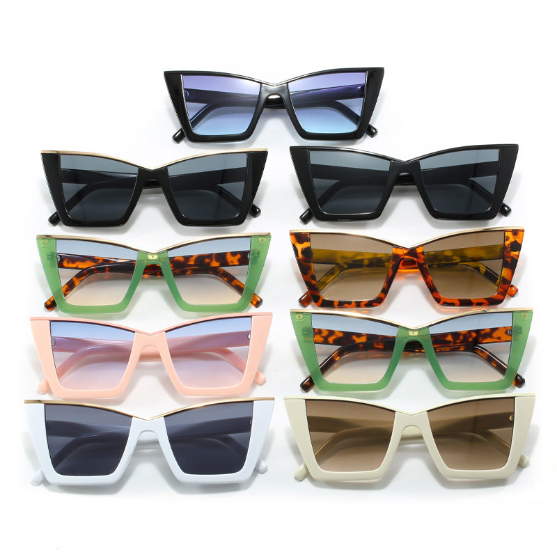 Damen quadratische Sonnenbrille mit goldenen Details Brehn