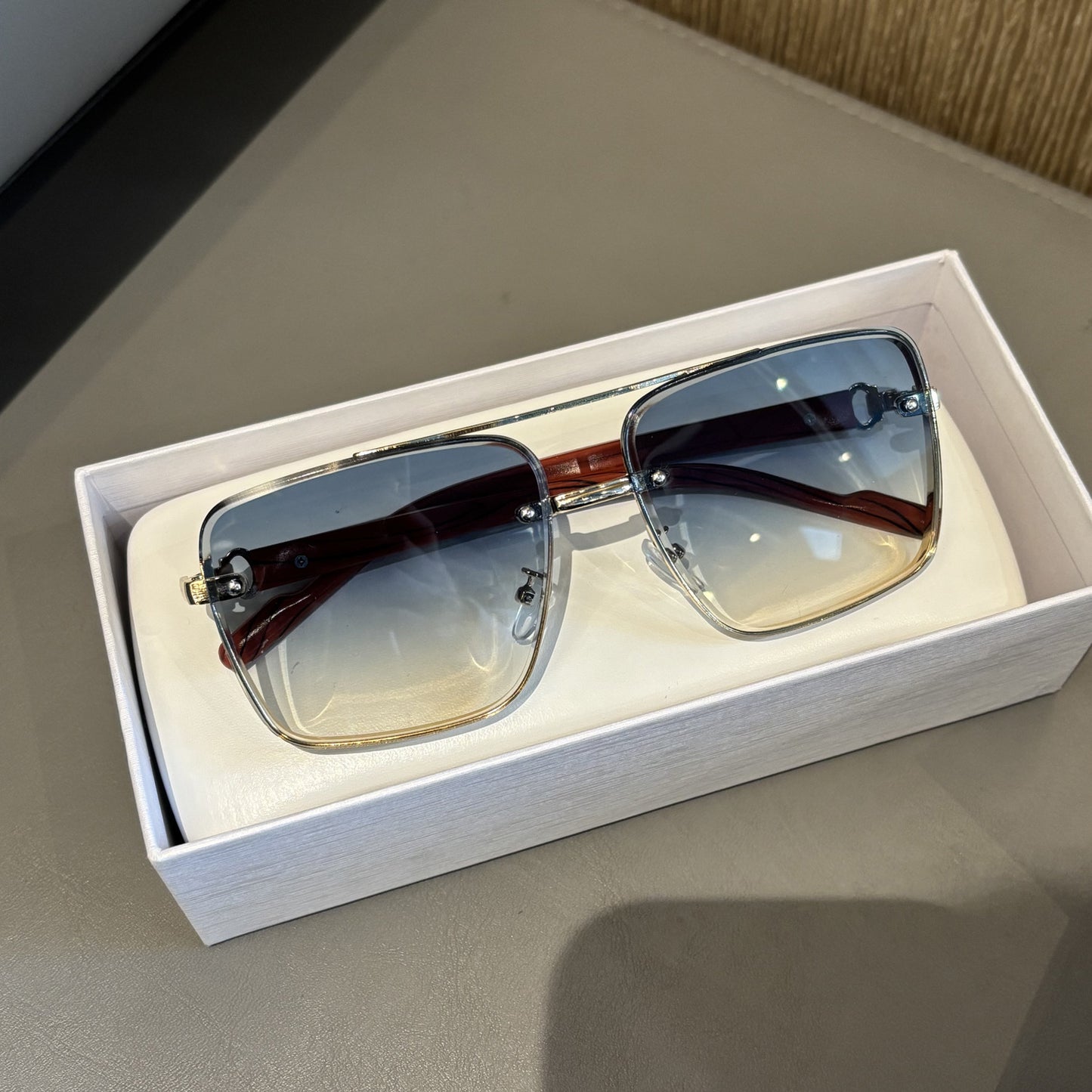 Oversized quadratische Rahmen-Sonnenbrille Brehn