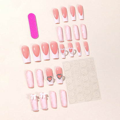 Dekorative 3D Herz und Schleife Nagelkunst Brehn