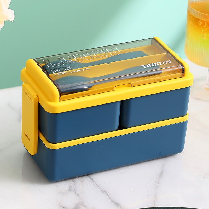 Multifunktionale Lebensmittelaufbewahrung Lunchbox mit integriertem Besteckset