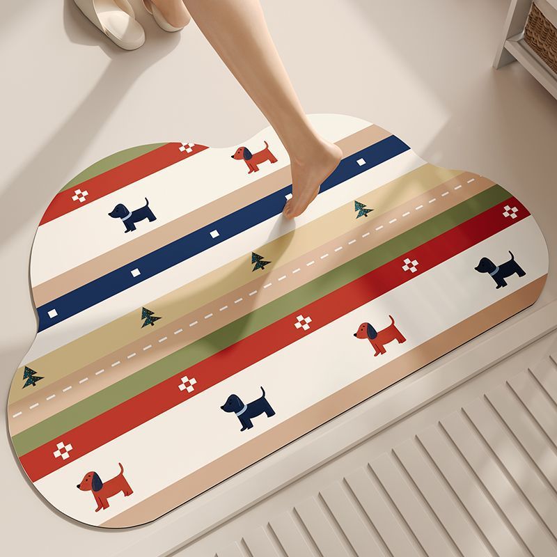 Verspielte hunde-themen dekorative duschmatte brehn