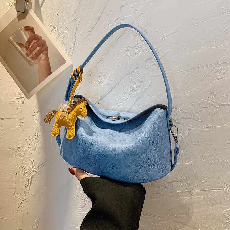Elegante Soft-Suede Schultertasche Brehn