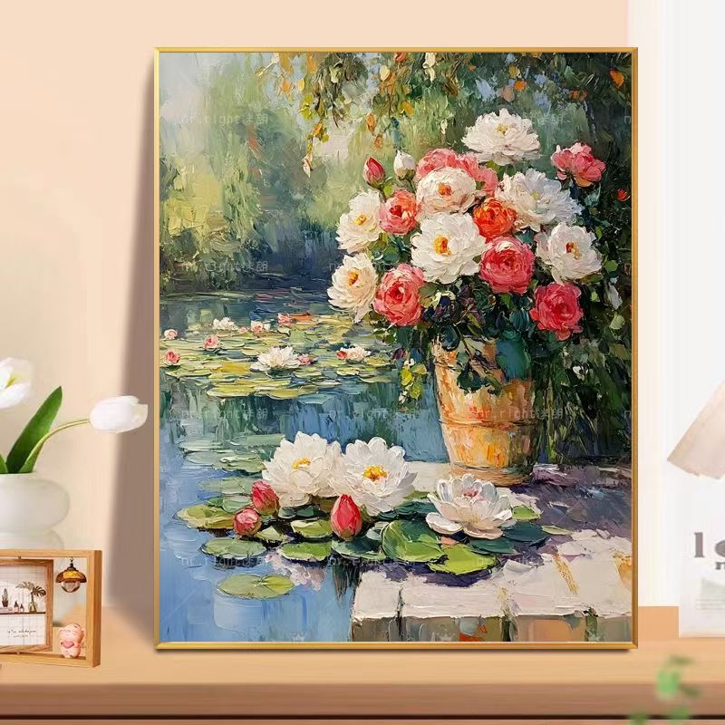 Florale Landschaft Ölgemälde Wandkunst Brehn