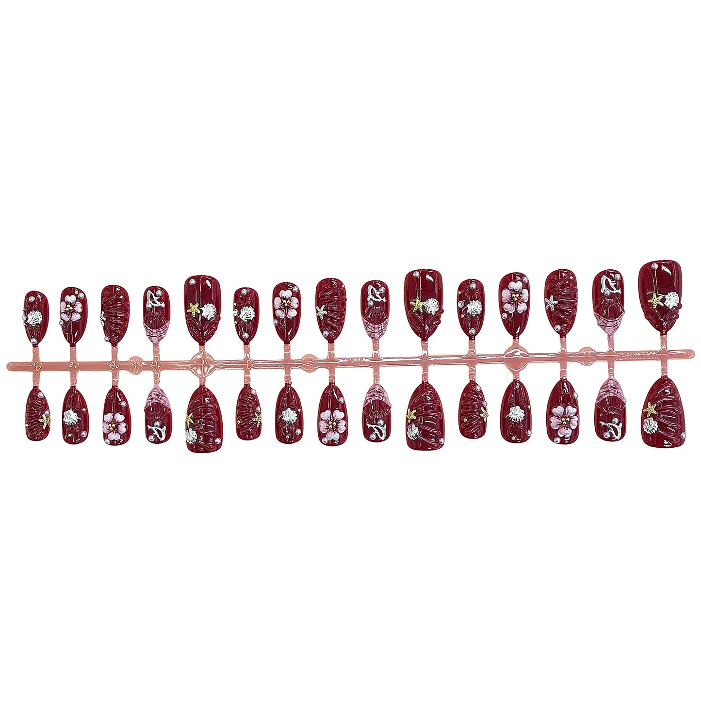 Künstlerisches Blumen-Design Drucknagel-Set Brehn 1787225330