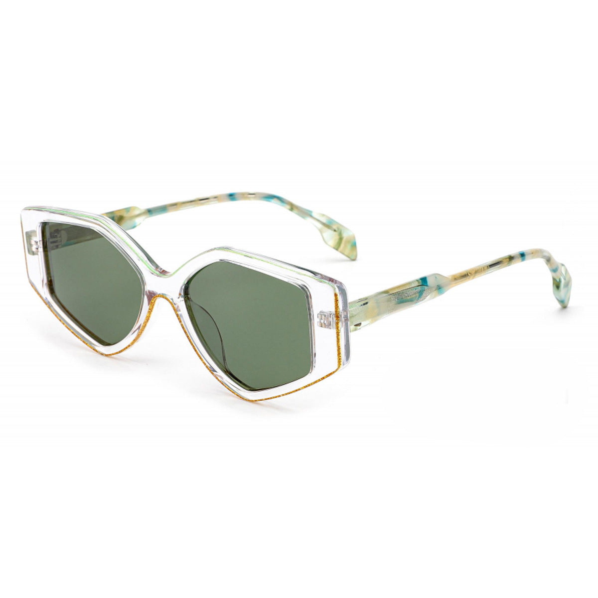 Damen modische Sonnenbrille mit einzigartigem geschnittenem Design und UV-Schutz Brehn