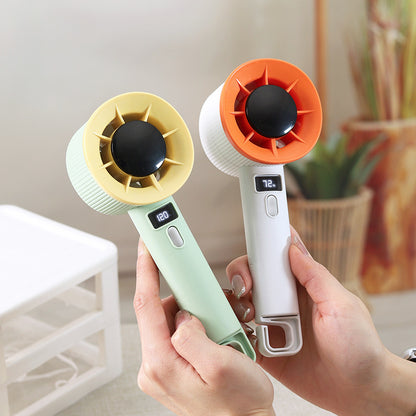 Unisex Tragbarer Handventilator mit LCD-Display und USB-Ladefunktion Brehn