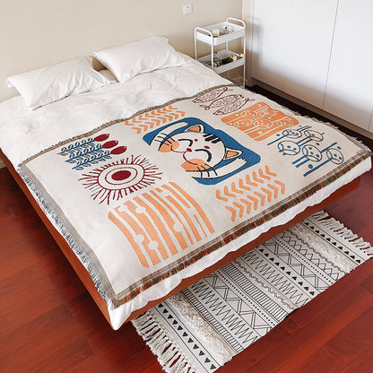 Bohemian gemusterte Wurfdecke