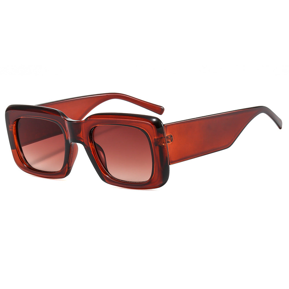 Damen oversized Sonnenbrille mit quadratischem Rahmen und transparentem Design Brehn