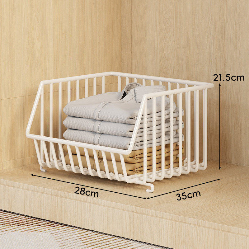 Drei-Tier Stapelbarer Draht Kleiderschrank Korb Organizer