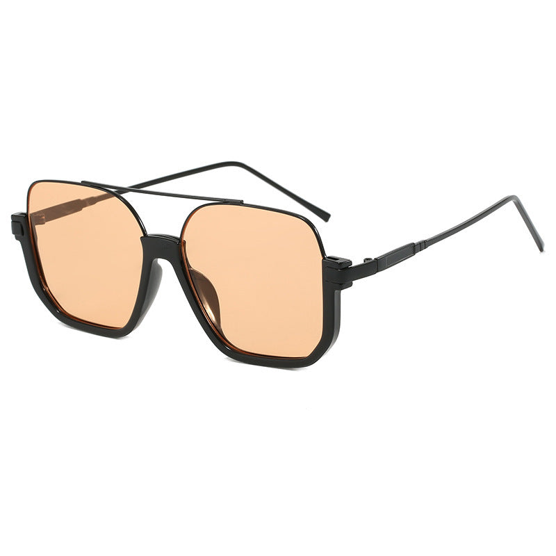 Damen Modische Sonnenbrille mit geschwungenem Metallrahmen und UV-Schutz Brehn