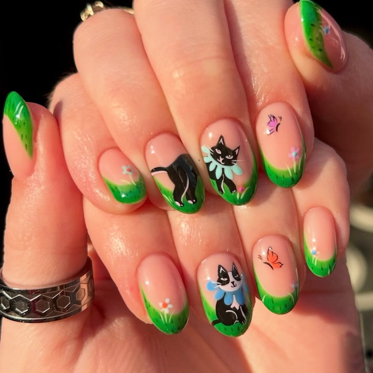 Verspielt katzenmotiviertes Nagelkunstset Brehn