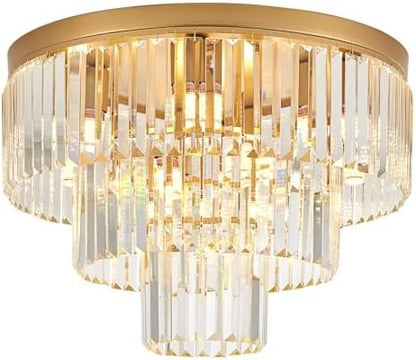 Moderne Kristall Deckenleuchte Flush Mount